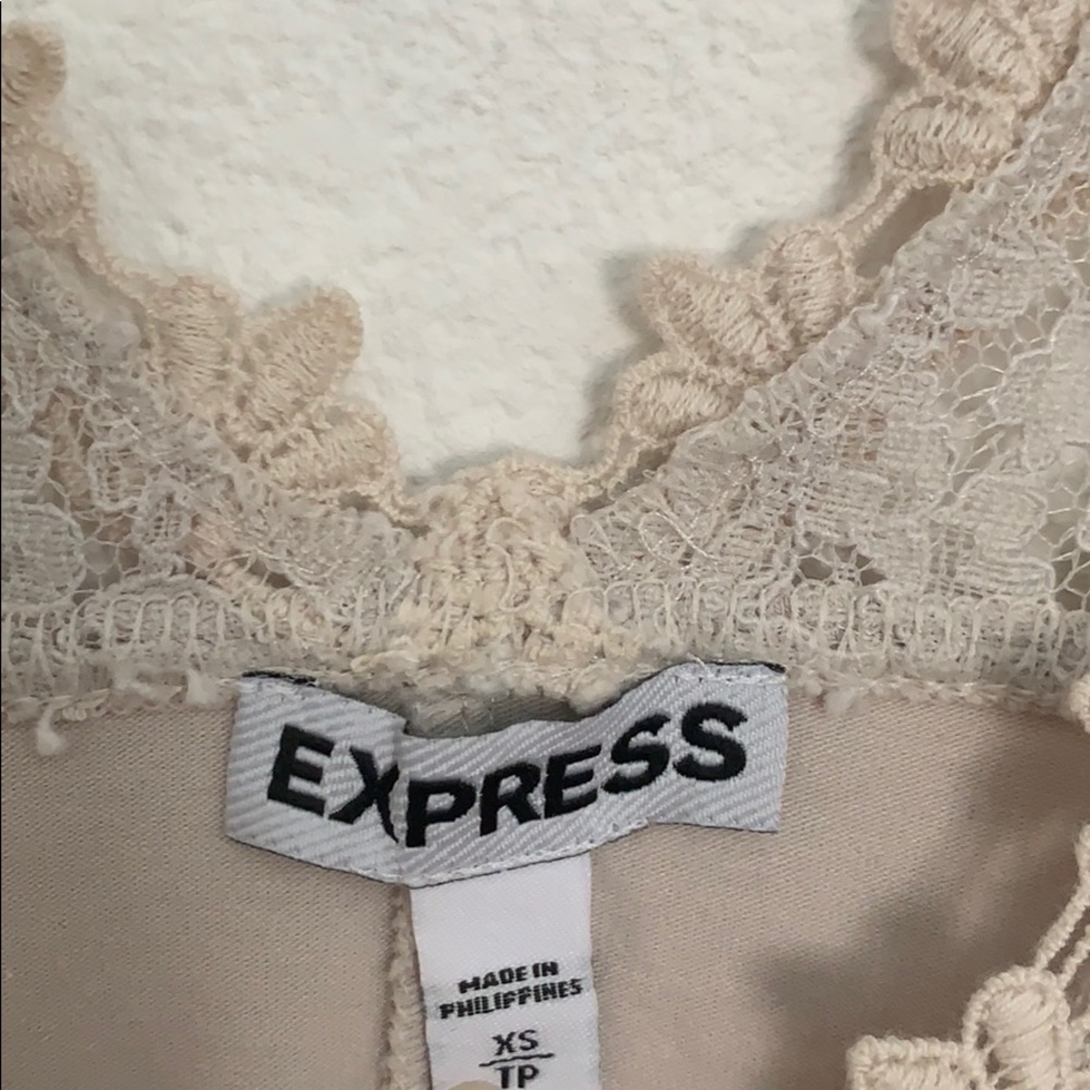 Express beige lace top - Picture 3 of 13